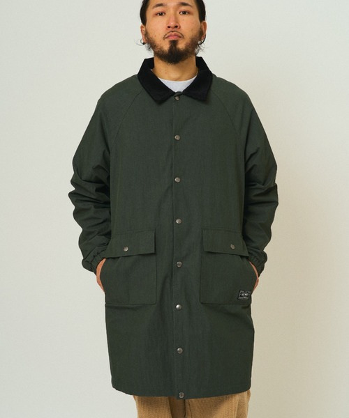 BIG MIKE(ビッグマイク)の「BIG MIKE ビックマイク/ ピグメント ロング コーチジャケット/コート //// 102546300(ステンカラーコート・メンズ・ブラック/ベージュ/グリーン・MEDIUM/X-LARGE/LARGE)」の12枚目の写真