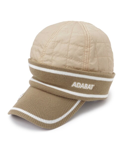 アダバット（adabat）/キルティングラインブリム防寒キャップ キルティングラインブリム防寒キャップ（キャップ）｜adabat
