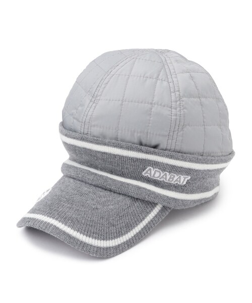 キルティングラインブリム防寒キャップ（キャップ）｜adabat