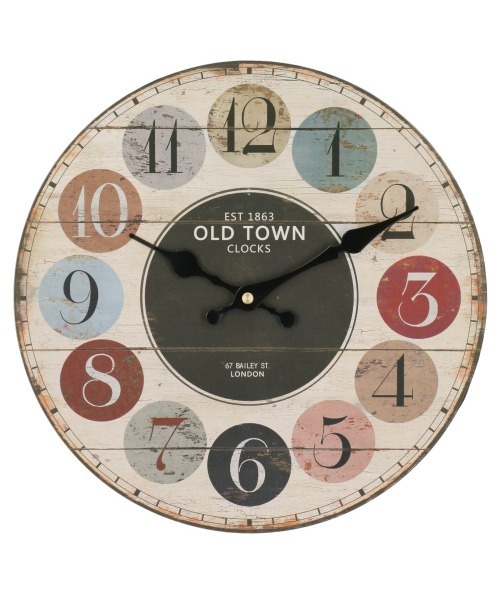 BACKYARD FAMILY(バックヤードファミリー)の「オールドルック ウォールクロック(掛け時計・レディース・ブラック系1/ベージュ系1/ダークブラウン系/ホワイト・FREE)」の4枚目の写真