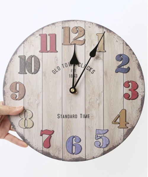 BACKYARD FAMILY(バックヤードファミリー)の「オールドルック ウォールクロック(掛け時計・レディース・ブラック系1/ベージュ系1/ダークブラウン系/ホワイト・FREE)」の12枚目の写真