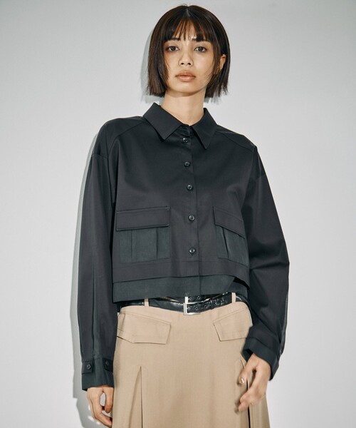 UNITED TOKYO(ユナイテッドトウキョウ)の「【残りわずか!】シアーシフトショートシャツ|ウォッシャブル/ショートシャツ/春服(シャツ/ブラウス・レディース・ホワイト/ブラウン/ブラック/グレー・FREE)」の18枚目の写真