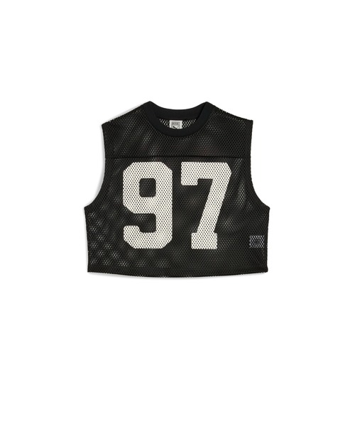 PUMA（プーマ）の「PUMA X ROSE RELAXED MESH TOP（タンクトップ・レディース・ブラック・MEDIUM/SMALL）」の2枚目の写真
