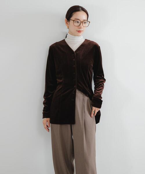 URBAN RESEARCH（アーバンリサーチ）の「ベロアカーディガン（カーディガン/ボレロ・レディース・ブラック/ブラウン・FREE）」の8枚目の写真