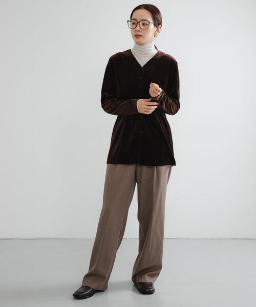 URBAN RESEARCH（アーバンリサーチ）の「ベロアカーディガン（カーディガン/ボレロ・レディース・ブラック/ブラウン・FREE）」の9枚目の写真