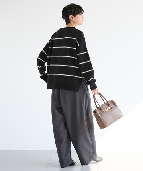 BARNYARDSTORM(バンヤードストーム)の「BARNYARDSTORM / ボーダーニット / ハンドウォッシャブル【WEB限定カラー】(ニット/セーター・レディース・ブラック/ベージュ/ネイビー・FREE)」の11枚目の写真