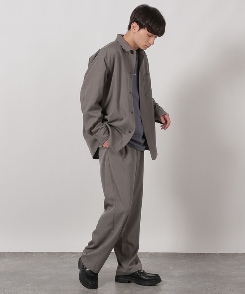 LAKOLE（ラコレ）の「【セットアップ可】シックPEシャツ長袖 / 589796（シャツ/ブラウス・メンズ・ネイビー/ブラック/グレー・MEDIUM/LARGE）」の5枚目の写真