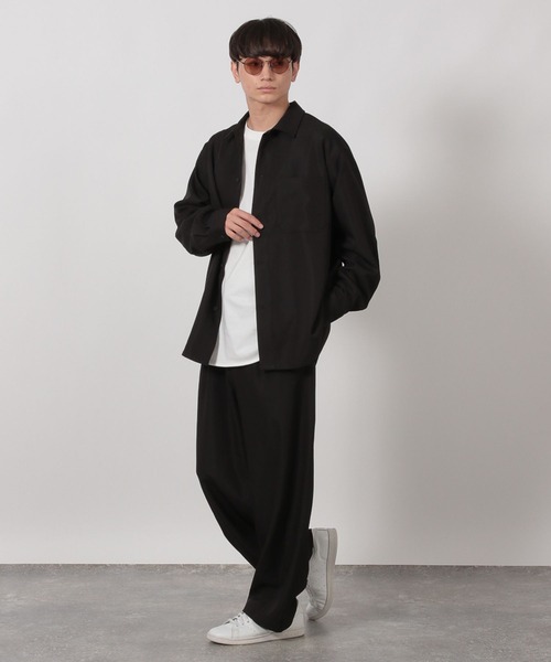 LAKOLE（ラコレ）の「【セットアップ可】シックPEシャツ長袖 / 589796（シャツ/ブラウス・メンズ・ネイビー/ブラック/グレー・MEDIUM/LARGE）」の22枚目の写真