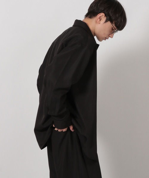 LAKOLE（ラコレ）の「【セットアップ可】シックPEシャツ長袖 / 589796（シャツ/ブラウス・メンズ・ネイビー/ブラック/グレー・MEDIUM/LARGE）」の4枚目の写真