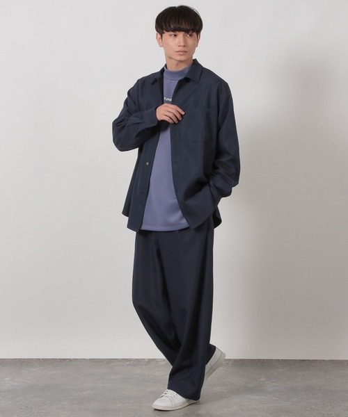 LAKOLE（ラコレ）の「【セットアップ可】シックPEシャツ長袖 / 589796（シャツ/ブラウス・メンズ・ネイビー/ブラック/グレー・MEDIUM/LARGE）」の8枚目の写真