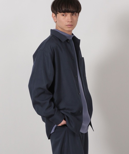 LAKOLE（ラコレ）の「【セットアップ可】シックPEシャツ長袖 / 589796（シャツ/ブラウス・メンズ・ネイビー/ブラック/グレー・MEDIUM/LARGE）」の10枚目の写真
