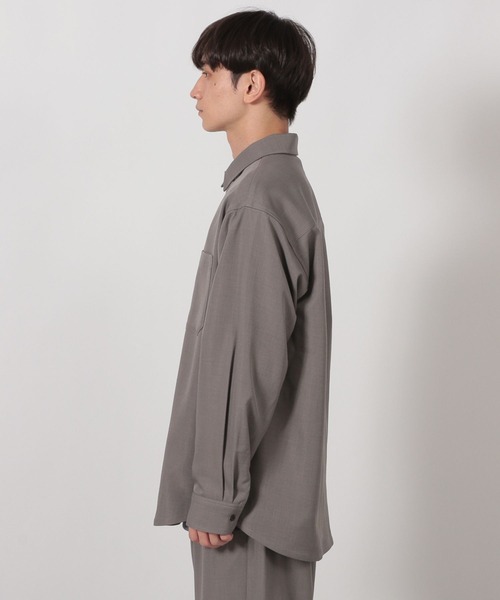 LAKOLE（ラコレ）の「【セットアップ可】シックPEシャツ長袖 / 589796（シャツ/ブラウス・メンズ・ネイビー/ブラック/グレー・MEDIUM/LARGE）」の12枚目の写真