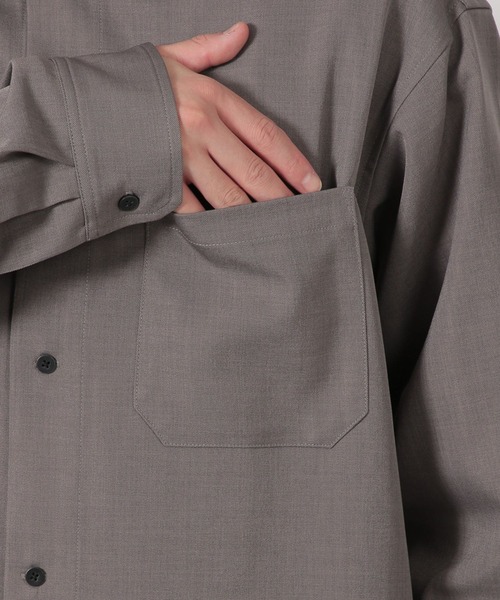 LAKOLE（ラコレ）の「【セットアップ可】シックPEシャツ長袖 / 589796（シャツ/ブラウス・メンズ・ネイビー/ブラック/グレー・MEDIUM/LARGE）」の17枚目の写真
