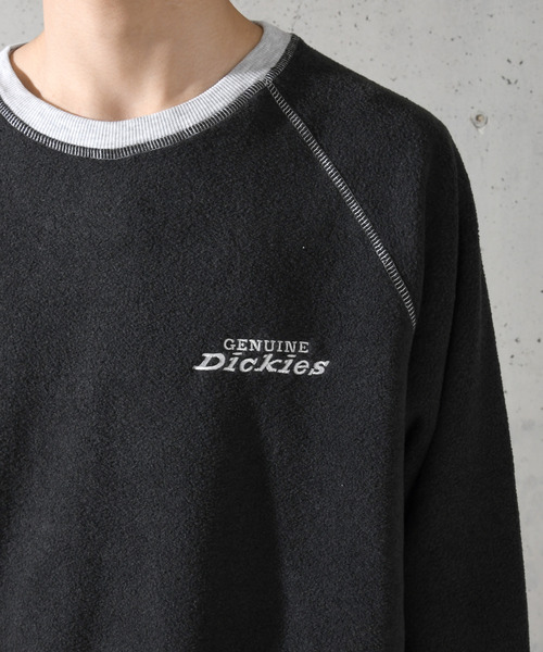 Dickies（ディッキーズ）の「【neos】GENUINE DICKIES ジェニュイン ディッキーズ ルーズシルエット リンガー ワンポイント ロゴ 刺繍 フリース プルオーバー（スウェット・メンズ・スミクロ/ネイビー/ライトグレー/グリーン・MEDIUM/LARGE/X-LARGE）」の6枚目の写真