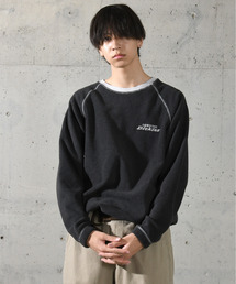 neos（ネオス）の「【neos】GENUINE DICKIES ジェニュイン ディッキーズ ルーズシルエット リンガー ワンポイント ロゴ 刺繍 フリース プルオーバー（スウェット）」