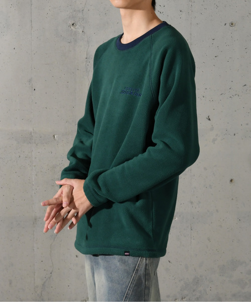 Dickies（ディッキーズ）の「【neos】GENUINE DICKIES ジェニュイン ディッキーズ ルーズシルエット リンガー ワンポイント ロゴ 刺繍 フリース プルオーバー（スウェット・メンズ・スミクロ/ネイビー/ライトグレー/グリーン・MEDIUM/LARGE/X-LARGE）」の10枚目の写真