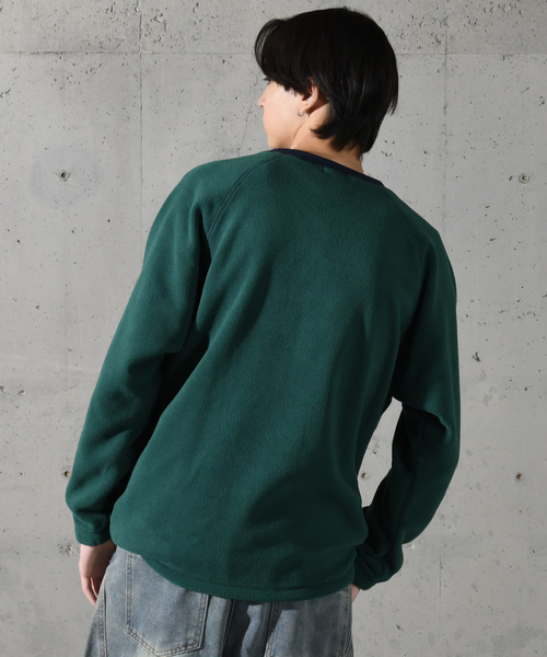 Dickies（ディッキーズ）の「【neos】GENUINE DICKIES ジェニュイン ディッキーズ ルーズシルエット リンガー ワンポイント ロゴ 刺繍 フリース プルオーバー（スウェット・メンズ・スミクロ/ネイビー/ライトグレー/グリーン・MEDIUM/LARGE/X-LARGE）」の11枚目の写真