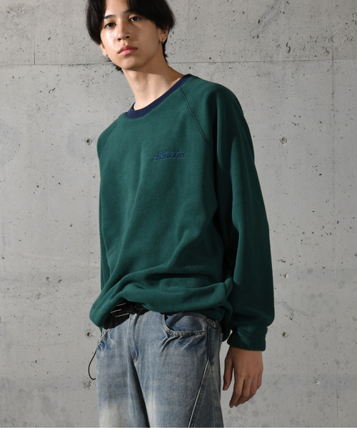 Dickies（ディッキーズ）の「【neos】GENUINE DICKIES ジェニュイン ディッキーズ ルーズシルエット リンガー ワンポイント ロゴ 刺繍 フリース プルオーバー（スウェット・メンズ・スミクロ/ネイビー/ライトグレー/グリーン・MEDIUM/LARGE/X-LARGE）」の12枚目の写真