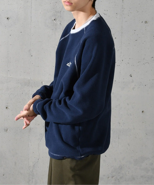 Dickies（ディッキーズ）の「【neos】GENUINE DICKIES ジェニュイン ディッキーズ ルーズシルエット リンガー ワンポイント ロゴ 刺繍 フリース プルオーバー（スウェット・メンズ・スミクロ/ネイビー/ライトグレー/グリーン・MEDIUM/LARGE/X-LARGE）」の16枚目の写真