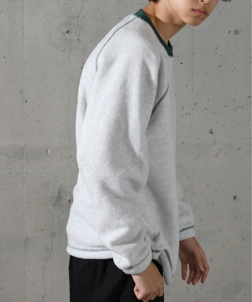Dickies（ディッキーズ）の「【neos】GENUINE DICKIES ジェニュイン ディッキーズ ルーズシルエット リンガー ワンポイント ロゴ 刺繍 フリース プルオーバー（スウェット・メンズ・スミクロ/ネイビー/ライトグレー/グリーン・MEDIUM/LARGE/X-LARGE）」の20枚目の写真