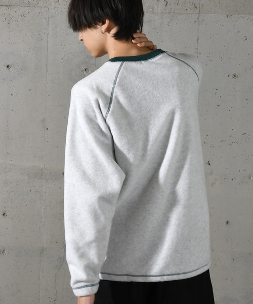 Dickies（ディッキーズ）の「【neos】GENUINE DICKIES ジェニュイン ディッキーズ ルーズシルエット リンガー ワンポイント ロゴ 刺繍 フリース プルオーバー（スウェット・メンズ・スミクロ/ネイビー/ライトグレー/グリーン・MEDIUM/LARGE/X-LARGE）」の21枚目の写真