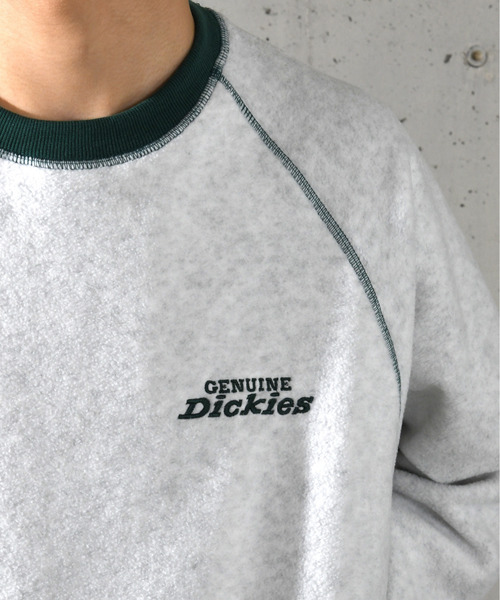 Dickies（ディッキーズ）の「【neos】GENUINE DICKIES ジェニュイン ディッキーズ ルーズシルエット リンガー ワンポイント ロゴ 刺繍 フリース プルオーバー（スウェット・メンズ・スミクロ/ネイビー/ライトグレー/グリーン・MEDIUM/LARGE/X-LARGE）」の22枚目の写真