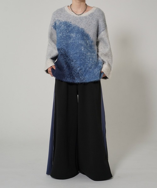 狐独(コドク)の「グラデーションシャギーオーバーニット(ニット/セーター・メンズ・ブルー/ブラック・LARGE/MEDIUM)」の12枚目の写真