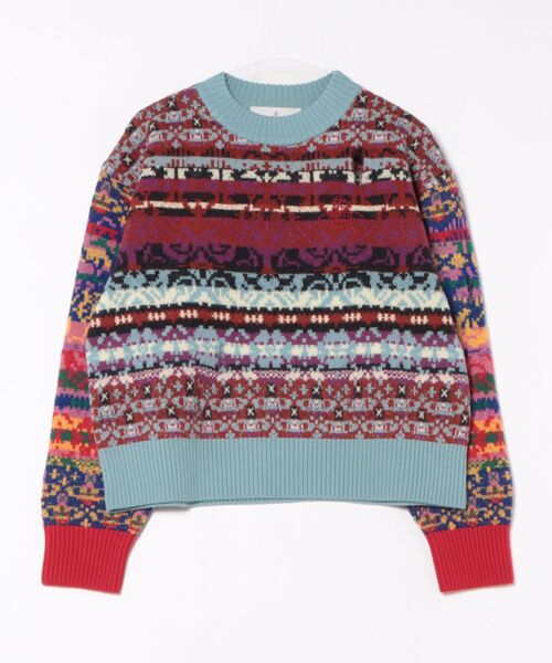 ヴィヴィアンウエストウッド リネン混 ビッグ ハート 変形プルオーバー ニット Vivienne Westwood（ヴィヴィアンウエストウッド）の「ﾊｰﾄﾌﾘﾙﾆｯﾄ