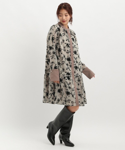 Andemiu（アンデミュウ）の「【在庫限り】フロッキープリントシャツミニワンピース603872（ワンピース・レディース・オフホワイト/ブラック/モカ・FREE）」の20枚目の写真