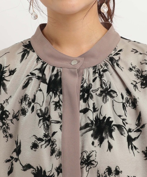 Andemiu（アンデミュウ）の「【在庫限り】フロッキープリントシャツミニワンピース603872（ワンピース・レディース・オフホワイト/ブラック/モカ・FREE）」の19枚目の写真