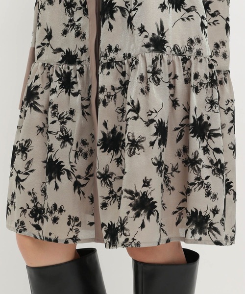 Andemiu（アンデミュウ）の「【在庫限り】フロッキープリントシャツミニワンピース603872（ワンピース・レディース・オフホワイト/ブラック/モカ・FREE）」の17枚目の写真