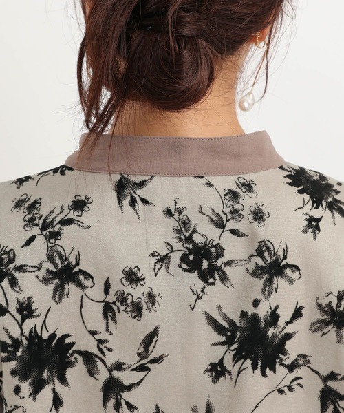 Andemiu（アンデミュウ）の「【在庫限り】フロッキープリントシャツミニワンピース603872（ワンピース・レディース・オフホワイト/ブラック/モカ・FREE）」の13枚目の写真