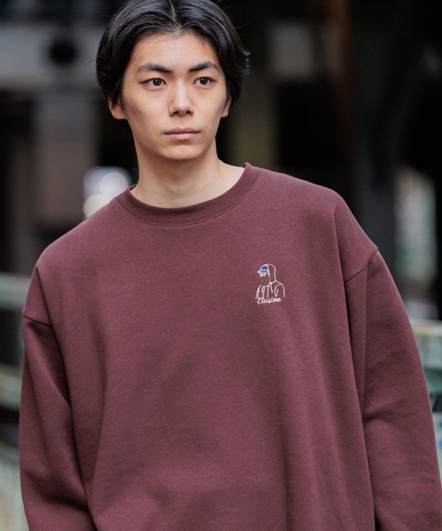 LAKOLE（ラコレ）の「ヒゲオジスウェットプルオーバー / 594019（スウェット・メンズ・ボルドー/ホワイト/パープル/グレー/ブラック/ネイビー・MEDIUM/LARGE）」の6枚目の写真