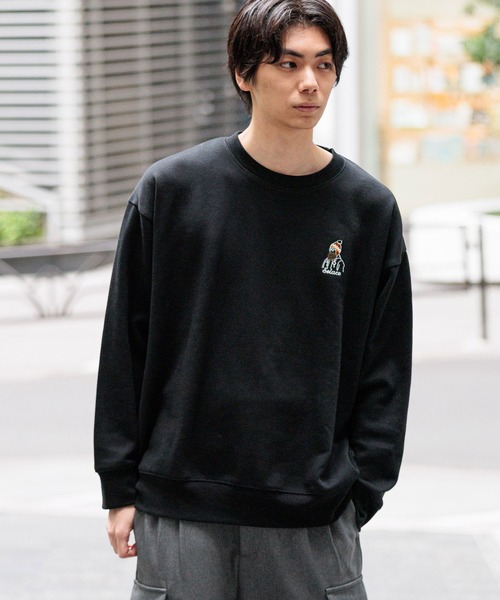 LAKOLE（ラコレ）の「ヒゲオジスウェットプルオーバー / 594019（スウェット・メンズ・ボルドー/ホワイト/パープル/グレー/ブラック/ネイビー・MEDIUM/LARGE）」の3枚目の写真