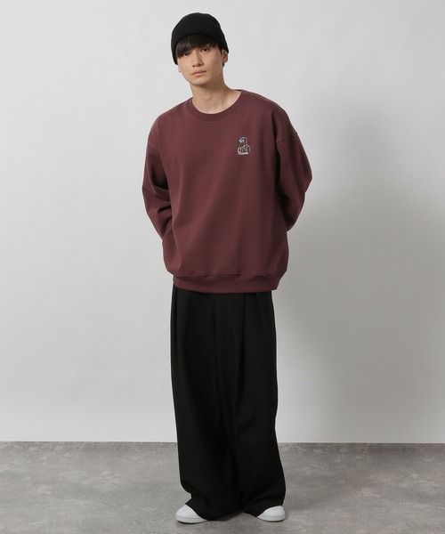 LAKOLE（ラコレ）の「ヒゲオジスウェットプルオーバー / 594019（スウェット・メンズ・ボルドー/ホワイト/パープル/グレー/ブラック/ネイビー・MEDIUM/LARGE）」の12枚目の写真