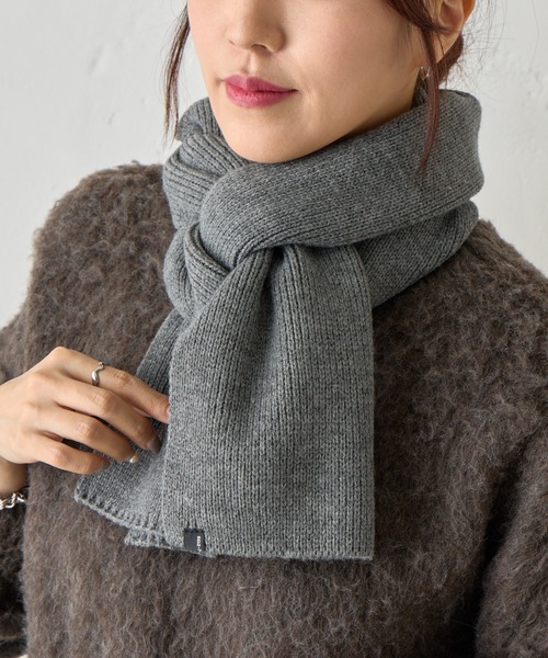 COLONY 2139(コロニートゥーワンスリーナイン)の「ニットマフラー(マフラー・レディース・グレー/レッド/ブラック・FREE)」の7枚目の写真