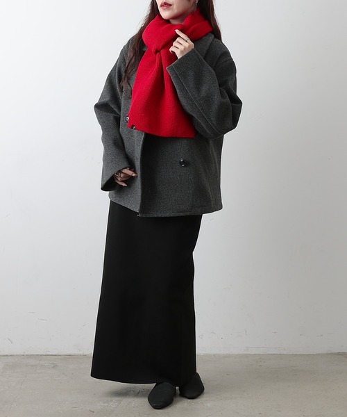 COLONY 2139(コロニートゥーワンスリーナイン)の「ニットマフラー(マフラー・レディース・グレー/レッド/ブラック・FREE)」の17枚目の写真