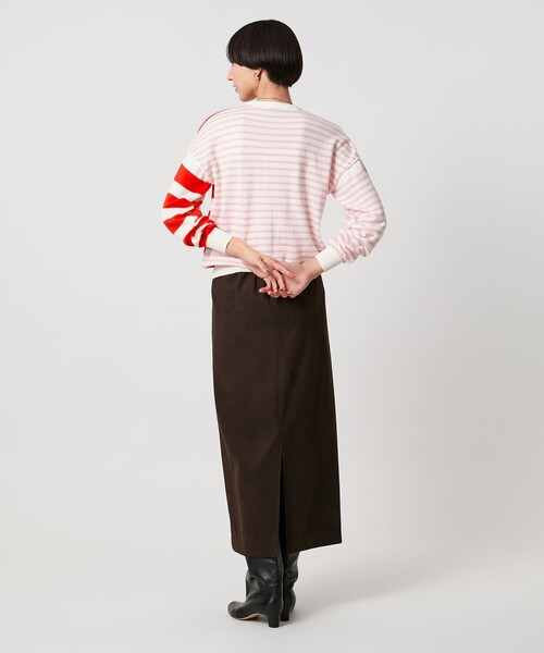 SLOANE（スローン）の「【別注】＜SLOANE＞マルチボーダー ニット（ニット/セーター・レディース・ブラウン系/レッド・FREE）」の5枚目の写真