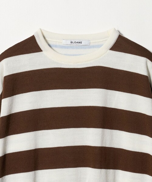 SLOANE（スローン）の「【別注】＜SLOANE＞マルチボーダー ニット（ニット/セーター・レディース・ブラウン系/レッド・FREE）」の20枚目の写真