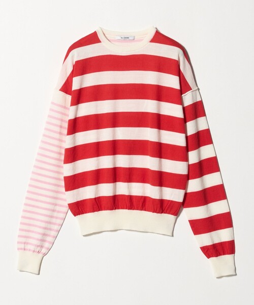 SLOANE（スローン）の「【別注】＜SLOANE＞マルチボーダー ニット（ニット/セーター・レディース・ブラウン系/レッド・FREE）」の16枚目の写真