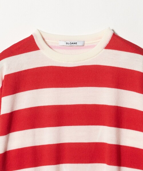 SLOANE（スローン）の「【別注】＜SLOANE＞マルチボーダー ニット（ニット/セーター・レディース・ブラウン系/レッド・FREE）」の14枚目の写真
