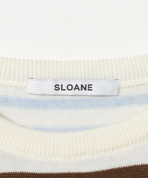SLOANE（スローン）の「【別注】＜SLOANE＞マルチボーダー ニット（ニット/セーター・レディース・ブラウン系/レッド・FREE）」の12枚目の写真