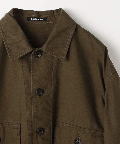 ストーンウェーブコットン サファリシャツ（ミリタリージャケット