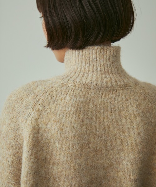 full/fill.(フルフィル)の「mix knit high neck cardigan / ミックスニットハイネックカーディガン(ニット/セーター・レディース・グレー/ベージュ・FREE)」の11枚目の写真