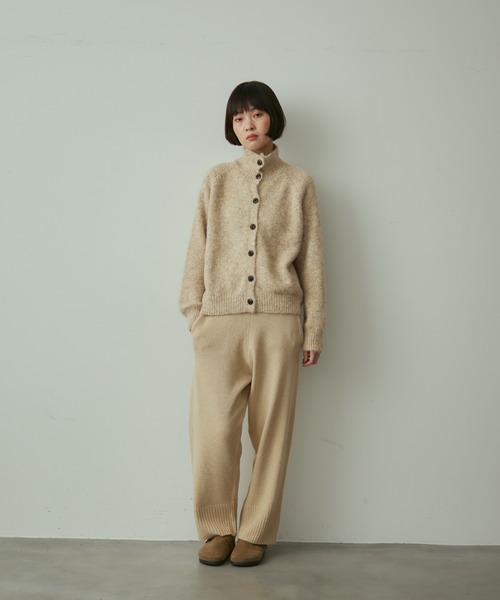 full/fill.(フルフィル)の「mix knit high neck cardigan / ミックスニットハイネックカーディガン(ニット/セーター・レディース・グレー/ベージュ・FREE)」の12枚目の写真