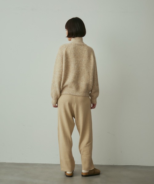 full/fill.(フルフィル)の「mix knit high neck cardigan / ミックスニットハイネックカーディガン(ニット/セーター・レディース・グレー/ベージュ・FREE)」の13枚目の写真