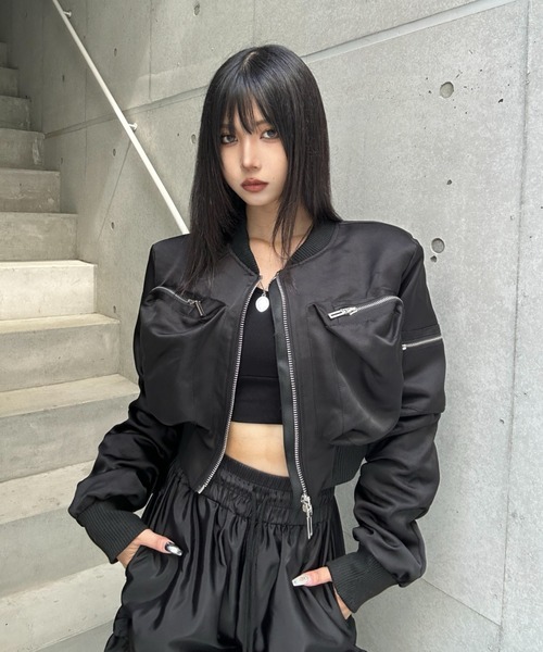 セール】Pocket Shirring Cropped MA1（MA-1）｜KsG（ケーエスジー）の