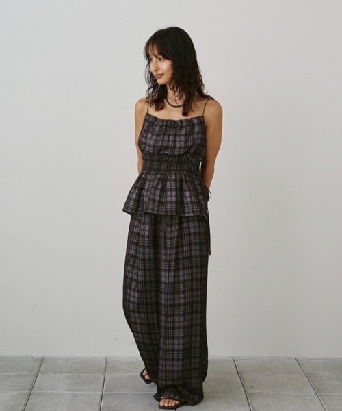 TODAYFUL（トゥデイフル）の「Check Jacquard Pants（その他パンツ・レディース・チョコ/セージグリーン・36inch/38inch）」の8枚目の写真