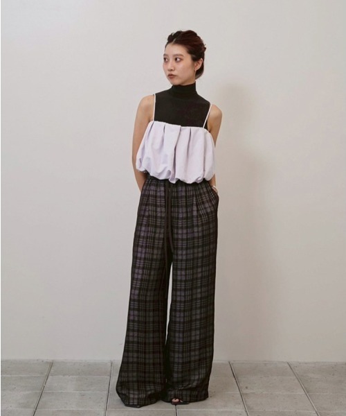 TODAYFUL（トゥデイフル）の「Check Jacquard Pants（その他パンツ・レディース・チョコ/セージグリーン・36inch/38inch）」の4枚目の写真