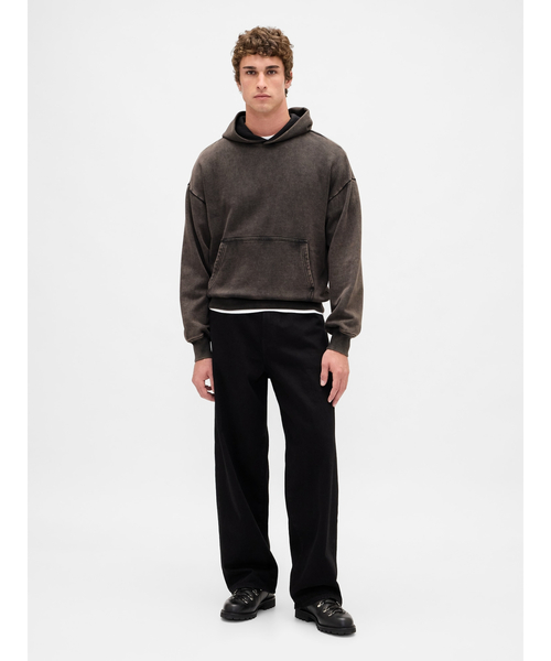 GAP(ギャップ)の「ヘビーウェイト オーバーサイズパーカー(パーカー・メンズ・ライトグレー/ブラウン/ブラック/ブラック系その他/カーキ/ブルー/パープル/カモフラージュ/ダークグリーン/グレー/ブラウン系その他2/ブラック系その他2/ネイビー・XL/L/M/S/XS)」の19枚目の写真